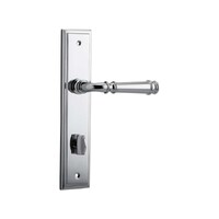 Iver Verona Lever Handle on Stepped Backplate Privacy Chrome Plated 11742P85