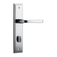 Iver Annecy Lever Handle on Stepped Backplate Privacy Chrome Plated 11744P85