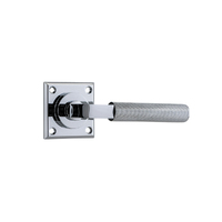 Iver Brunswick Door Lever Handle on Chamfered Square Rose Polished Chrome 11816