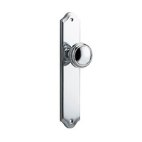 Iver Paddington Door Knob on Shouldered Backplate Passage Chrome Plated 11826