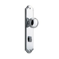 Iver Paddington Door Knob on Shouldered Backplate Privacy Chrome Plated 11826P85