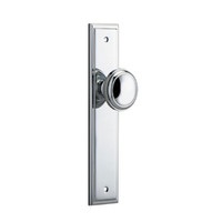 Iver Paddington Door Knob on Stepped Backplate Passage Chrome Plated 11838