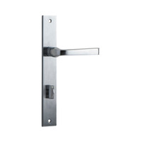 Iver Annecy Lever on Rectangular Backplate Privacy Brushed Chrome 12208P85