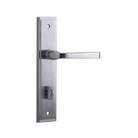 Iver Annecy Lever Handle on Stepped Backplate Privacy Brushed Chrome 12244P85