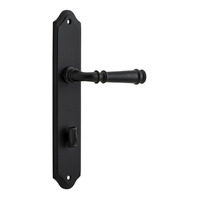 Iver Verona Lever Handle on Shouldered Backplate Privacy Matt Black 12718P85