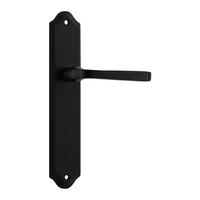 Iver Annecy Door Lever Handle on Shouldered Backplate Passage Matt Black 12720