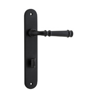 Iver Verona Door Lever Handle on Oval Backplate Privacy Matt Black 12730P85