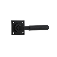 Iver Brunswick Door Lever Handle on Chamfered Square Rose Matt Black 12816