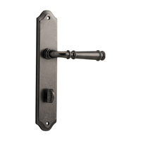 Iver Verona Lever on Shouldered Backplate Privacy Distressed Nickel 13718P85