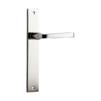 Iver Annecy Lever Handle on Rectangular Backplate Passage Polished Nickel 14208