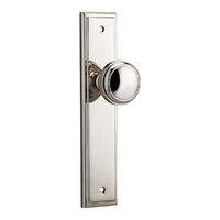 Out of Stock: ETA Early February - Iver Paddington Door Knob Stepped Backplate Latch Polished Nickel 14338