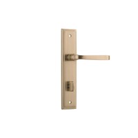 Iver Annecy Lever Handle on Stepped Backplate Privacy Brushed Brass 15244P85