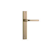 Iver Annecy Lever Handle on Rectangular Backplate Passage Brushed Brass 15708
