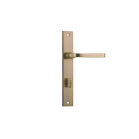 Iver Annecy Lever Handle on Rectangular Backplate Privacy Brushed Brass 15708P85