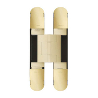 Out of Stock: ETA Mid December - Bellevue BAC1430PB Ceam Door Hinge 3D Invisible Concealed 70kg Polished Brass