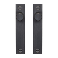 Buster and Punch Cross Furniture Knob Set Plate Smoked Bronze UK-KP-SM-A