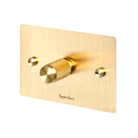 Buster and Punch 1G Dimmer Switch Diamond Cut Knurled Knob Brass ZDR-05444