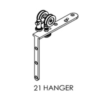 Brio Wheel Hanger 21G+ For Pivotfold 45KG Top Hung Interior Partitions