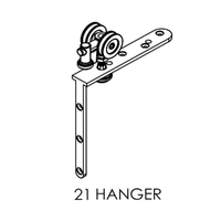 Brio Wheel Hanger 21H+ For Pivotfold 75KG Top Hung Interior Partitions