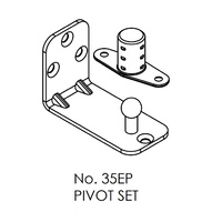 Brio Top and Bottom Pivot Set 35EP For Pivotfold 35KG Top Hung Folding Partition