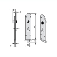 Brio Flush Bolt Round 190mm Lockable PVD Brass 456REPVDB-1