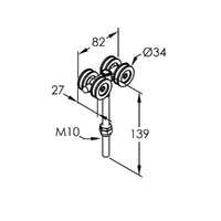 Brio Type 56 Nylon Hanger for Single Run 180KG Metal Panels - Available in Various Function