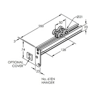 Brio 4 Wheel Timber Hanger 61EN For Zero Clearance 120KG Nylon Precision Bearing