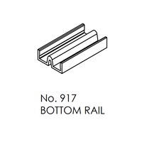 Brio Brass Bottom Rail 917+ For Timberoll 300KG Roller Sliding Panels