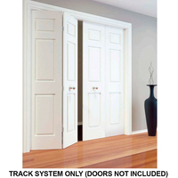Brio Bi-Folding Door Track System For 16KG Top Guided Interior Panels - Available in Various Sizes