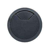 Hafele 631.11.393 Cable Outlet Round for Workplace Organization 80mm Charcoal