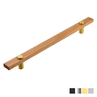 Castella Hydrowood Entrance Handle with Face Caps - Available in Various Finishes, Fixings and Sizes