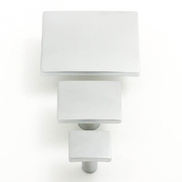 Castella Geometric Tile Kitchen Cabinet Knob Satin Chrome - Available in Various Sizes
