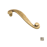 Castella Plume Cabinet Handle - Available in Antique Brass and Rustic Tin