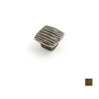 Castella Artisan Ripple Cabinet Knob 42mm - Available in Antique Brass and Rustic Tin