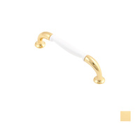 Castella Heritage Sovereign Cabinet Handle 96mm - Available in Polished Gold and Polished Gold White Porcelain