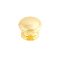 Castella Heritage Sovereign Cabinet Knob Polished Gold - Available in 30mm and 35mm