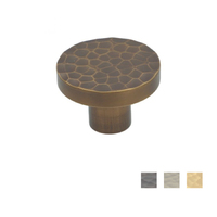 Castella Bexhill Hammered Cabinet Knob 38mm - Available in Various Finishes