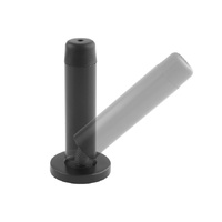 Carlisle Brass Sprung Wall Mounted Doorstop Matt Black - 70mm AA215/MB