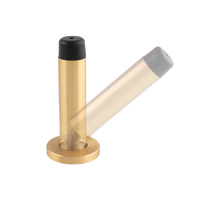 Carlisle Brass Sprung Wall Mounted Doorstop Satin Brass - 70mm AA215/SB