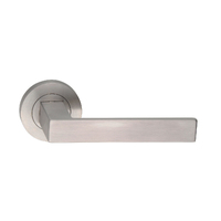 Dormakaba Coastal Passage Door Lever Handle on Round Rose 53mm Polished Stainless Steel 4300/100PSS