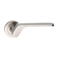 Dormakaba Coastal Passage Door Lever Handle on Round Rose 53mm Satin Stainless Steel 4300/114SSS