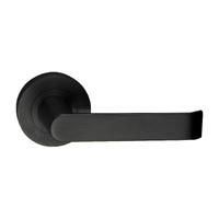 Dormakaba Coastal Passage Door Handle on Round Rose 53mm Black 4300/20BLK