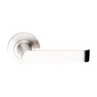 Dormakaba Coastal Door Lever Handle on Round Rose Polished Stainless 4300/20PSS