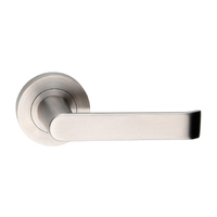 Dormakaba Coastal Door Lever Handle on Round Rose Satin Stainless 4300/20SSS