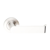 Dormakaba Coastal Door Lever Handle on Round Rose Polished Stainless 4300/21PSS