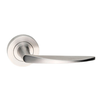 Dormakaba Coastal Door Lever Handle on Round Rose Satin Stainless 4300/25SSS