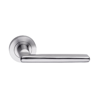 Dormakaba Urban Door Lever Handle on Round Rose Satin Stainless 4300/27TSSS