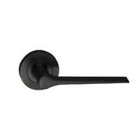 Dormakaba Coastal Door Lever Handle on Round Rose Black 4300/34BLK