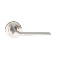 Dormakaba Coastal Door Lever Handle on Round Rose Satin Stainless 4300/34SSS