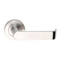 Dormakaba Coastal Passage Door Lever Handle on Round Rose 53mm Satin Stainless Steel 4300/37SSS